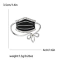 Enamel Face Mask Brooch with Bow Outline in Five Colors view 7