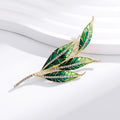 Green Flower Enamel Metal Brooch Pin for Jackets and Lapels view 5