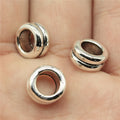 10x10x5mm 1.3g Multicolor Zinc Alloy Round Large Hole Spacer Beads for Bracelet Necklace DIY Jewelry Making