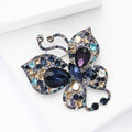 Openwork Crystal Butterfly Brooch in Two Colors for Jackets, Coats, and Scarves view 4