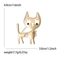 Cute Cat Brooch Pearl Charm Baguette Rhinestone Animal Pin view 6