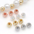 Round Seamless Metal Spacer Beads in Four Finishes for Jewelry Making view 3