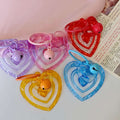 Translucent Nested Heart Bell Charms in Five Bright Colors view 3