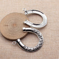 Scrollwork Horseshoe Metal Pendants in Two Sizes and Finishes view 4