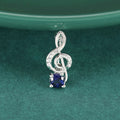 Treble Clef Crystal Brooch in Three Colors for Jackets, Coats, and Scarves view 4