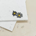 Matte Daisy Flower Stud Earrings Yellow Center 6 Colors view 6