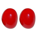 Oval Stud Earrings and Clip Ons in Red and Brown Jewelry Accessory view 5
