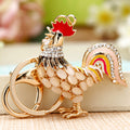 Jeweled Rooster, Hen and Duck Keychains in Eleven Pictured Designs view 4