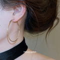 Mixed Metal Slim Hoop Earring Set with Twenty Pieces view 4