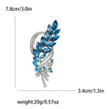 Wheat Leaf Peacock Brooch In 2 Styles With Polished Metal And Decorative Details view 4