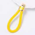 Heart Braided Cord Key Fob Gold Tone Metal Cap 7 Colors view 11