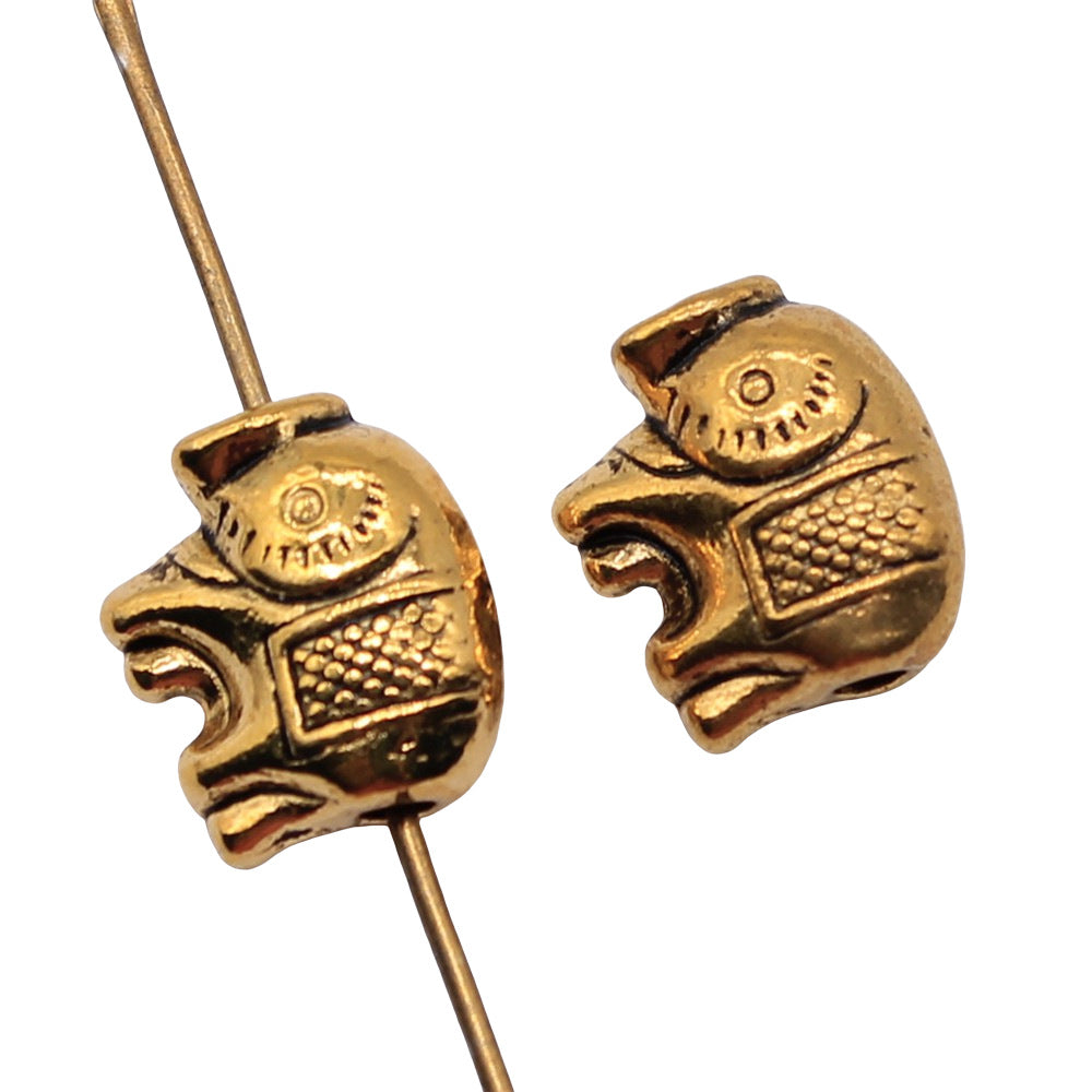 11x10mm 1.6g Antique Gold Zinc Alloy Elephant Loose Metal Beads for DIY Bracelet Jewelry Making