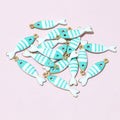 Striped Fish Charms Jewelry Making Components In Detailed Metal Finishes view 9