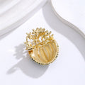 Green Gold Tone Cactus Enamel Two Designs Metal Brooch Pin view 3