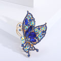 Oversized Crystal Butterfly Brooch in Six Jewel Tone Palettes view 9