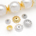 Wavy Edge Metal Bead Caps in Two Diameters Jewelry Findings view 1