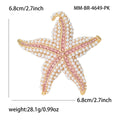 Large Pearl and Crystal Starfish Brooch in Three Colors view 5
