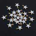 Tiny Enamel Star Pendant Charms in Eight Color Options view 4