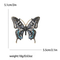 Multicolor Crystal Butterfly Brooch Pin in Four Colorways view 5
