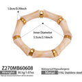 Bamboo Shape Resin Stretch Bracelet in Nine Colorways view 6
