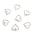 Open Heart Alloy Charm Pendants in Gold and Silver Tones view 6