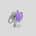 Miniature Fruit Drink Cup Charm Keychain With Mini Fork view 6