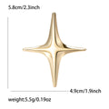 Polished Four Point Starburst Brooch in Two Metal Tones view 5