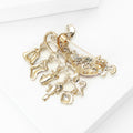 Enamel Sleigh Brooch With Five Christmas Charm Drops view 4