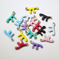 Tiny Colorful Enamel Coral Branch Charms in Nine Options view 1