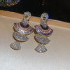 Purple Fan Earrings