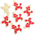 Enamel Poodle Charms in Six Colors and Two Metal Tones view 6