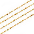 Fine Crimped Metal Jewelry Chain in Silver and Gold Tones view 3