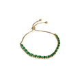 Green Crystal Or Silver Cluster Adjustable Slider Bracelet view 5