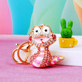 Crystal Striped Snake Keychains in Plain and Fortune Cord Options view 8