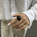 Chunky Colorful Resin Dome Rings in Seven Translucent Shades view 2