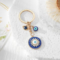 Blue Evil Eye Hamsa, Heart, Butterfly and Moon Keychains view 4