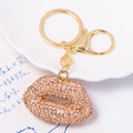 Rhinestone Lips Keychain Braided Cord Options Multi Colors view 6