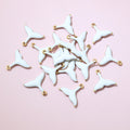 Tiny Enamel Mermaid Tail Metal Charms in Seven Color Options view 12