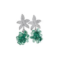 Crystal Starfish and Grape Cluster Drop Stud Earrings view 5