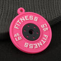 Fitness Weight Plate PVC Charm Pendant Barbell Design Ten Colors view 11
