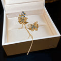Butterfly Flower Chain Ear Cuffs in Two Colors for Layered Everyday Styling view 6