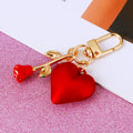 Red Heart and Rose Keychains with Two Distinct Clasp Constructions view 6