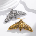 Gold Tone Flower Polished Two Designs Metal Brooch Pin view 4