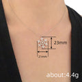 Silver Tone Pave Snowflake Pendant Necklace On Chain view 4