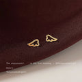 Mini Gold Open Wing Stud Earrings Outline Angel Pair view 1