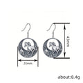Silver Horse Forest Crescent Pendant Necklace Drop Earrings view 4