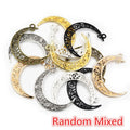 Openwork Crescent Moon Metal Charms in Eight Finishes view 12