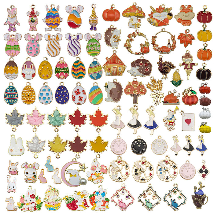 Yellow Rabbit and Pumpkin Metal Charms with 56 Listed Options