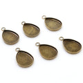 Teardrop Pendant Bezel Settings in Four Plated Finishes view 4