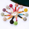 Solid Crystal Ball Keychains in Eleven Colors plus Assorted Option view 2